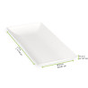 Assiette rectangulaire blanche en pulpe "BioNChic" 18 x 9 cm x 100 unités