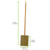 Pique bambou sur socle "Bhut" 15 cm x 20 unités