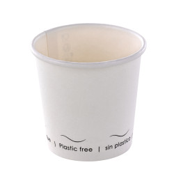 Gobelet Eden blanc en carton sans plastique, Waterbased Ø62mm H60 mm, 50pcs
