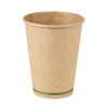 Gobelet Zen en carton kraft brun sans plastique, Waterbased Ø90mm H110 mm, 50pcs