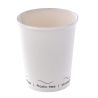 Gobelet Eden blanc en carton sans plastique, Waterbased Ø74mm H79 mm, 50pcs