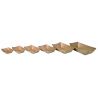 Barquette kraft ingraissable avec PE 1200 ml 24,5 x 16,5 x 5 cm x 250 unités