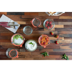 Bocal Bokocook en verre Weck avec couvercle en verre Ø100mm 110x H58 mm, 6pcs
