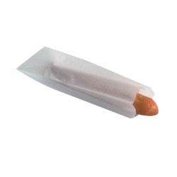 Sac sandwich papier blanc  100x40, H340 mm, 1000 unités