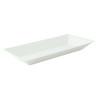 Assiette rectangulaire blanche en pulpe    260x130, H28 mm, 50pcs