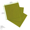 Serviette de table coton vert  L400x395 mm, 50 unités