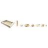 Boite bois ronde avec couvercle  Ø65mm 65x65, H45 mm, 10pcs