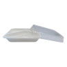 Barquette scellable blanche en pulpe de canne avec 3 compartiments  227x178, H45 mm, 50pcs
