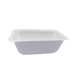 Barquette scellable pulpe laminée PLA   137x95, H45 mm, 100pcs