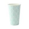 Gobelet carton blanc décor feuille Ø90mm 90x60, H136 mm, 50pcs