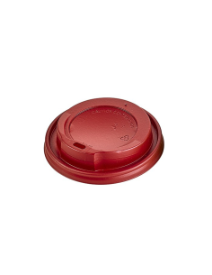 100 Pcs - Couvercle plastique dôme rouge - Diam: 8 cm, Hauteur: 2 cm
