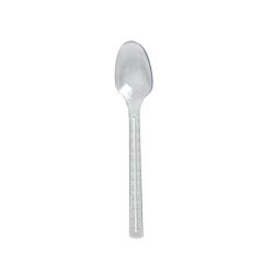 Petite cuillère plastique PS transparente emballée individuellement ?Firstclass? 15,5 cm - 100 unités