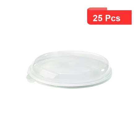 25 Pcs - Assiette ovale blanche en pulpe - 26 x 19,5 cm x 2 cm