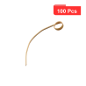 100 Pcs - Pic bambou incurvé avec boucle - 11 cm, idéal pour le service en horeca