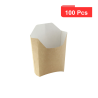 100 Pcs - Pochette kraft pour frites - 11,5 x 8,5 x 15,5 cm