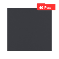 40 Pcs - Serviette micro point anthracite - 2 plis, 38 x 38 cm