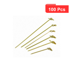 100 Pcs - Pique bambou "Noshi" - 15 cm, idéal pour la présentation élégante.