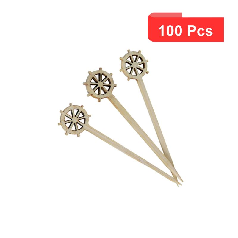 100 Pcs - Pique bambou "Ugi" - 9 cm, idéal pour cocktails et apéritifs 100 Pcs - Pique bambou "Ugi" - 9 cm, idéal pour cocktails et apéritifs