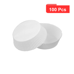 100 Pcs - Caissette papier de cuisson ovale brune - 16 x 14 cm, Hauteur: 3,5 cm
