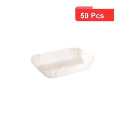 50 Pcs - Caissette papier cuisson ovale brune - 30 x 23,5 cm, Hauteur: 4,5 cm