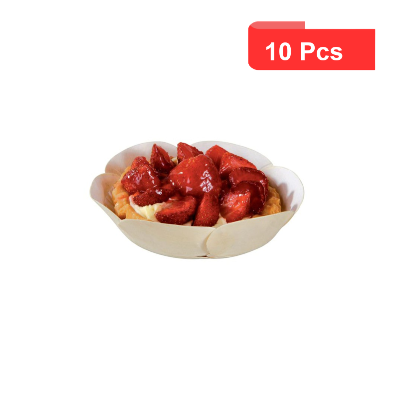 10 Pcs - Moule de cuisson rond en bois - Diam: 11 cm, Hauteur: 1,5 cm