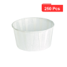 250 Pcs - Pot papier plissé blanc - 118 ml, Diam: 7 cm, Hauteur: 4,2 cm
