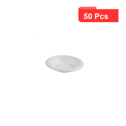 50 Pcs - Bol rond en pulpe blanc - 400 ml, Diam: 16 cm, Hauteur: 3,5 cm