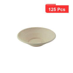 125 Pcs - Bol rond brun "Poke" - 700 ml, Diam: 19,6 cm, Hauteur: 4,9 cm