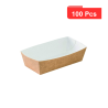 100 Pcs - Barquette en carton kraft - 460 ml, 14 x 6,5 cm, Hauteur: 4,2 cm