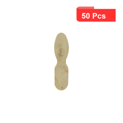 50 Pcs - Cuillère à glace en bois - 7,7 cm, idéale pour desserts et boissons