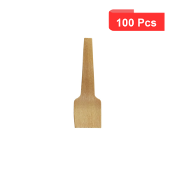 100 Pcs - Cuillère à glace en bois - 7 cm, idéale pour desserts glacés