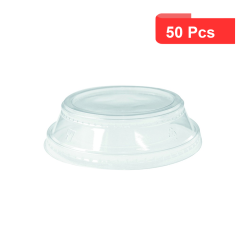 50 Pcs - Couvercle PLA transparent - 60 ml, Diam: 9,6 cm, Hauteur: 2,8 cm