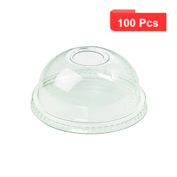 100 Pcs - Couvercle dôme transparent PLA- FK-DLGC12/2 - Diam: 9,2 cm, Hauteur: 4 cm