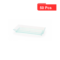 50 Pcs - Élément de plateau plastique "Klarity" - 13 cm, Hauteur: 6,2 cm, Réutilisable