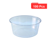 100 Pcs - Pot rond PLA transparent GPC325 - 100 ml, Diam: 7,6 cm x 3,2 cm