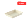 20 Pcs - Barquette en bois "Samouraï" - 6 x 8,5 cm, Hauteur: 1,5 cm