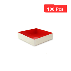 100 Pcs - Boîte bois "Samouraï" - 16 x 16 cm x 3,6 cm