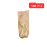 100 Pcs - Sac transparent fond cartonné - 12 x 26 cm, parfait pour vos produits horeca