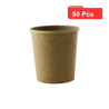 50 Pcs - Pot carton kraft 490 ml - Diam: 9,7 cm, Hauteur: 9,8 cm