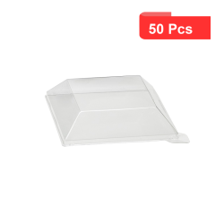 50 Pcs - Couvercle PET "Klarity" - 13 x 13 cm, Hauteur: 3 cm