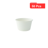 50 Pcs - Gobelet pulpe blanc 240 ml - Diam: 9,5 cm, Hauteur: 5,5 cm