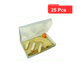 25 Pcs - Boîte traiteur lunch microcannelé blanche - 28 x 19 cm, Hauteur: 6 cm
