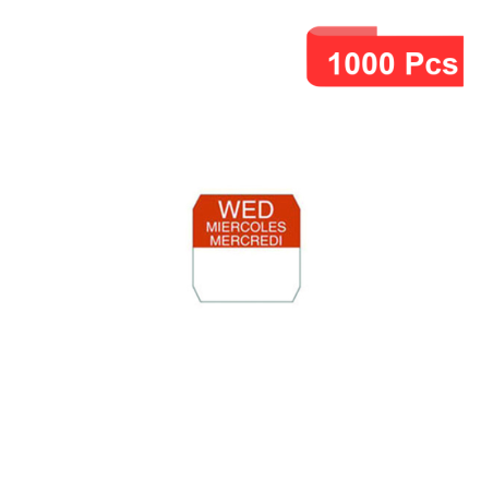 1000 Pcs - Rouleau étiquette rouge - 2,5 x 2,5 cm, Idéal pour l'Horeca