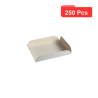 250 Pcs - Carré rainé carton blanc - 13 x 13 cm, Hauteur: 2 cm