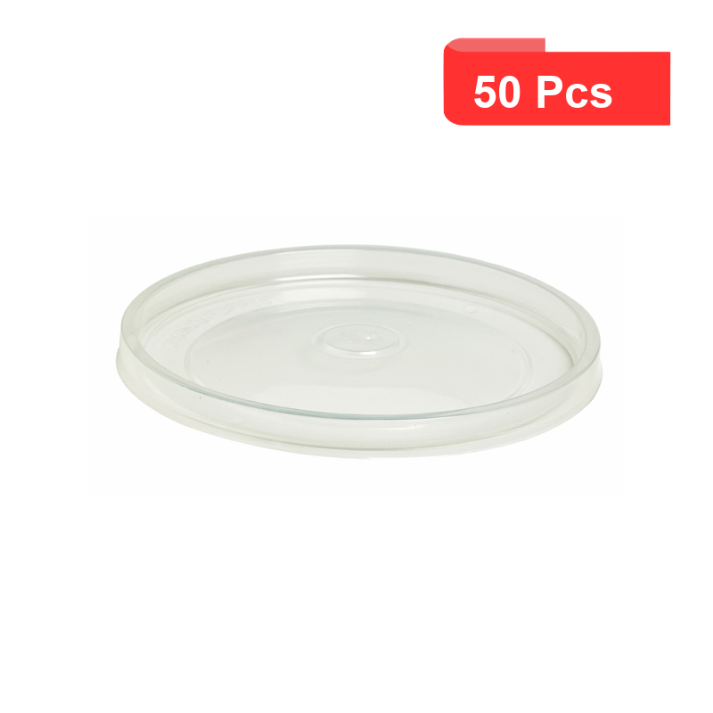 50 Pcs - Couvercle PP transparent - Diam: 9 cm, Parfait pour contenants standards 50 Pcs - Couvercle PP transparent - Diam: 9 cm, Parfait pour contenants standards