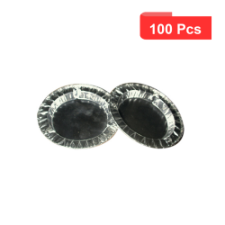 100 Pcs - Cendrier aluminium argent - Diam: 8,5 cm, Hauteur: 8,5 cm