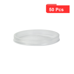 50 Pcs - Couvercle PP transparent - Diam: 9,6 cm, Idéal pour contenants standards