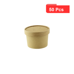 50 Pcs - Couvercle carton kraft - Diam: 9 cm x 1,5 cm