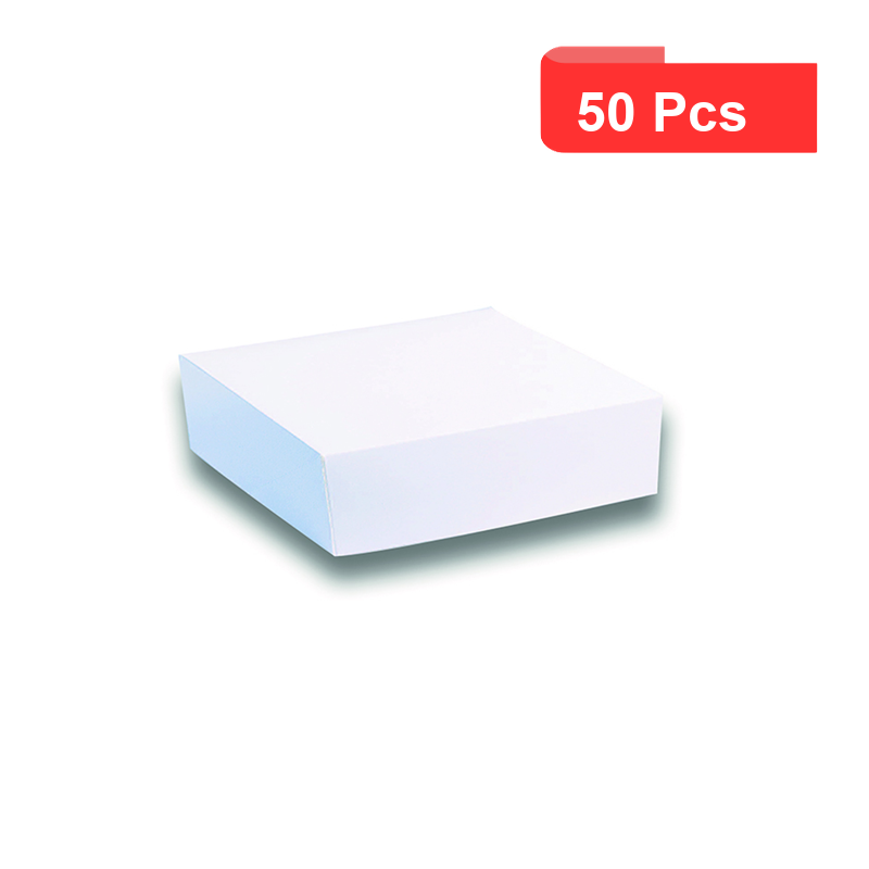 50 Pcs - Boîte pâtissière carton blanche - 20 x 20 cm, Hauteur: 8 cm 50 Pcs - Boîte pâtissière carton blanche - 20 x 20 cm, Hauteur: 8 cm