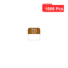 1000 Pcs - Étiquettes rondes brunes - Diam: 2,4 cm, Parfait pour l'horeca